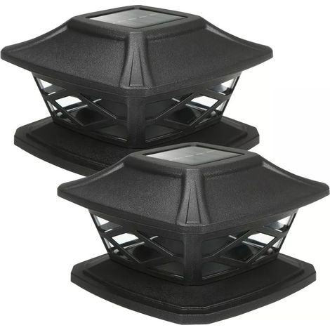 Lampadaire solaire extérieur 2 pièces - LED étanches - Panneau solaire intégré (1/5)