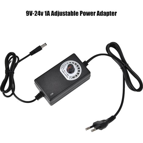 9V-24V 1A Einstellbarer Netzadapter für Motoren, 100-240V Variables Netzteil (EU-Stecker)