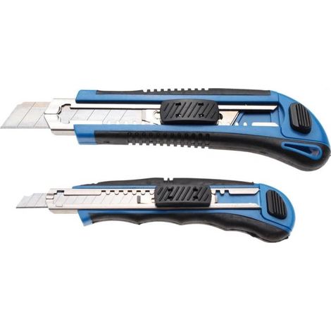 Cutter à Lames Universelle 4 pcs - l. 9/18 mm - Lames Polyvalentes et Précises - Acier, Pro - D-Work (1/5)