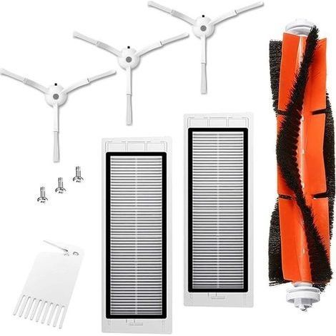 Pièces de Rechange pour Xiaomi Roborock S50 /S51 /S55 /S5 Max /S6 /S60 /S65, Kit d'accessoires pour Roborock S5 Max, 1 Brosse Principale, 2 Hepa Filtre, 3 Brosses Latérale (1/4)