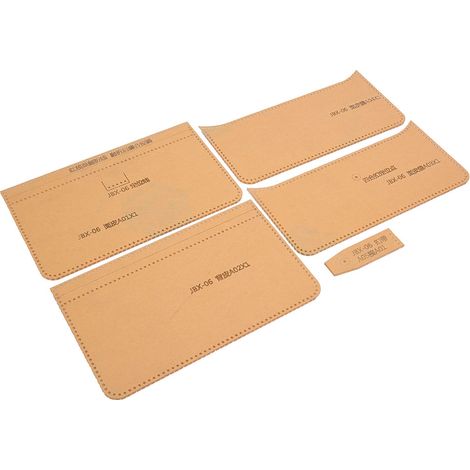 Pochoir de fabrication de sac à téléphone portable, gabarit de portefeuille long et sac à main, outil de bricolage en cuir, ensemble de modèles en acrylique (1/5)