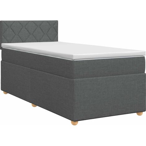 Maison Exclusive - Boxspringbett mit Matratze Dunkelgrau 90 x 200 (1/5)