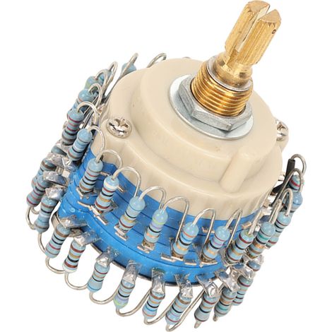 Potentiomètre Stéréo 2×24 Positions 20K Ohm pour Ampli Hi-Fi, Commande de Volume Précise (1/5)