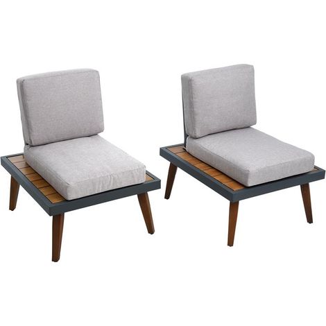 Sitzgruppe Gartenmöbel Gartenlounge Lounge Set Gartenset Outdoor Möbel Terrasse Stühle (2er) (1/5)