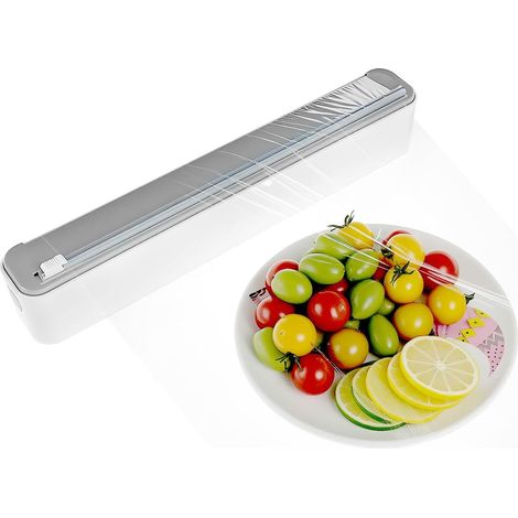 Distributeur de film alimentaire magnétique, distributeur de film avec cutter, distributeur papier aluminium avec 50M de film alimentaire (1/5)
