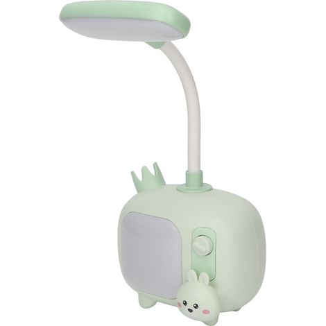 Lampe Bureau LED Protection Yeux Pliable 360° Rechargeable USB Veilleuse Verte Chambre Maison Bureau (1/5)