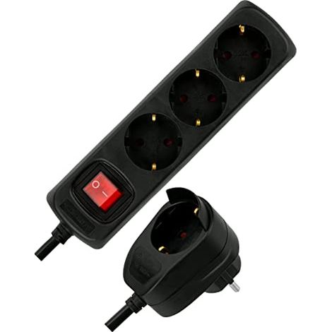 REV 0012392514 Multipresa 3 prese con interruttore nero (1/4)