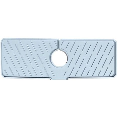 pair Tapis De Robinet,Tapis Pour Robinet De Cuisine,Tapis Absorbant Pour Robinet,Tampon De Vidange D'éVier,Tampon De Vidange De Qualité Alimentaire (gris clair)