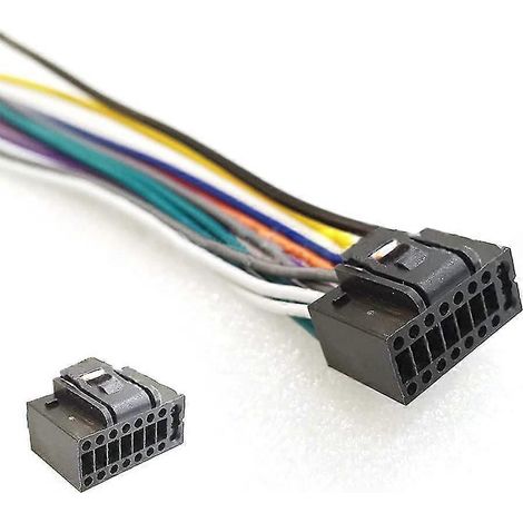 Faisceau de câblage adaptable à 16 broches pour véhicule, compatible avec les autoradios Kenwood. (1/5)