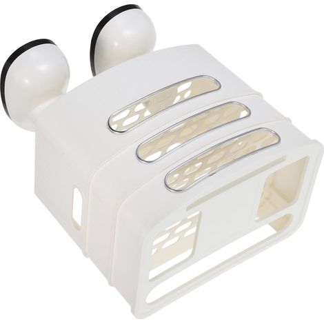 Boîte de Rangement pour Routeur et Projecteur Couches avec Gestion des Câbles Support Ventilé pour Modem et Chargeur Organisateur Compact pour Salon et Bureau (1/5)