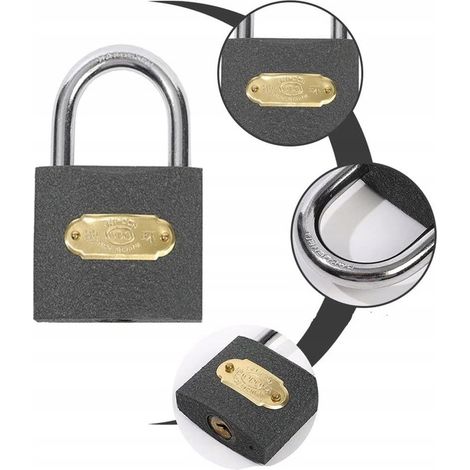 Cadenas antivol 50 mm + 3 clés (1/3)