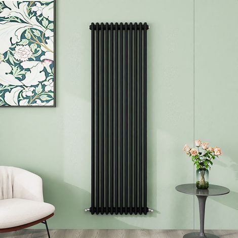 AICA 1800x560mm 3 Column Vertical Black Radiator Central Heating Cast Iron Style (1/5)