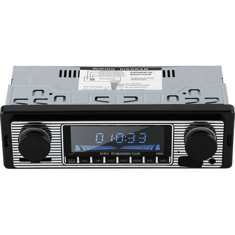 Klassisches Bluetooth-Autoradio mit MP3-Player, USB, SD, AUX und FM-Anschluss für 12-V-Fahrzeuge