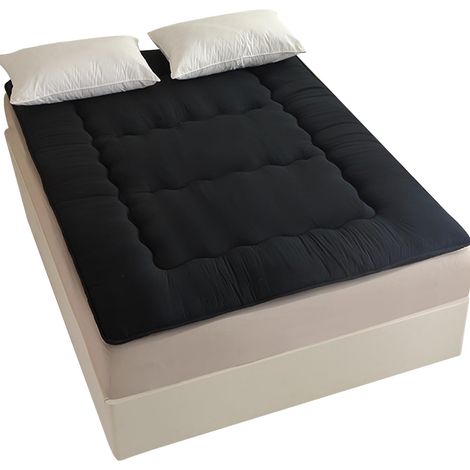 Matelas de futon, matelas de sol japonais, lit de sol japonais, lit tatami pliable, matelas de couchage enroulable pour chambre d'hôtes, chambre à coucher, vert, matelas complet (137 x 203 cm) (1/5)