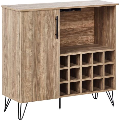 Wine Cabinet ELISTON Light Brown