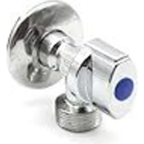 Lntyq Robinet d'arrêt de toilette - Robinet quart de tour type "M" - 1/2"3/4" - Laiton chromé - Robinet avec robinet à rosace - pour robinet de machine à laver
