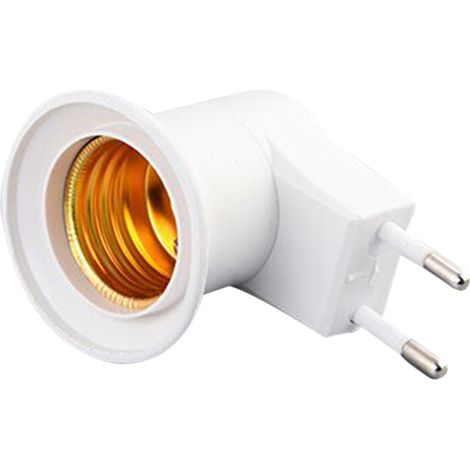 Adattatore da spina europea a E27, 2 pezzi, portalampada convertitore B-ULB con interruttore on/off portatile. (1/5)