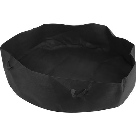 Sac de culture rond avec poignée pour légumes et semis, jardinage domestique, 130x30 cm, noir (1/5)
