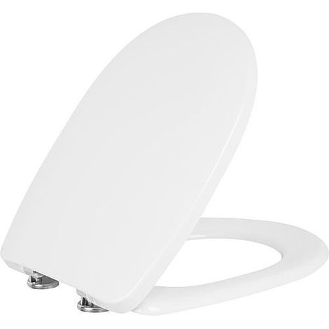 Abattant WC Vermelho, blanc softclose, en duroplast charnière en inox (1/5)