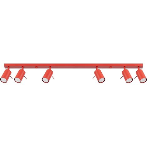 Sollux RING Barre de spots de plafond Ring rouge 6x GU10 (1/5)