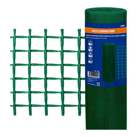 Rotolo di rete protettiva in plastica verde 1mx25m - 1m x 25m x 5mm (1/5)