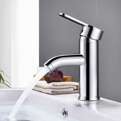 Robinet de salle de bain, robinet de lavabo blanc, robinet de haute qualité,salle de bain robinet, résistant à l'usure, adapté pour un diamètre intérieur de 32 mm à 42 mm (1/5)