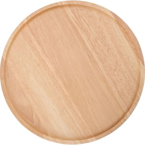 Plateau à pizza rond, épais et robuste, planche à découper les fruits en bois d'hévéa pour ustensiles de cuisine et de pâtisserie. (1/5)