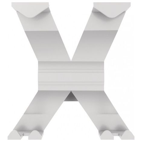 Porte-manteau mural aluminium 4 patères Longueur 170mm blanc