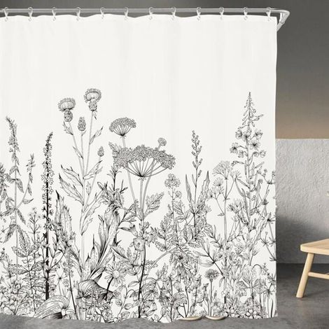 Rideau de Douche - JIANGZHA - 180x180 cm - Imperméable - Anti Moisissure - Design Contemporain (1/4)