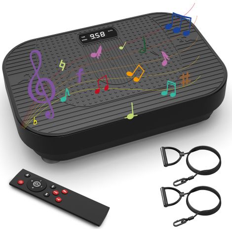 Pedana vibrante per il fitness con musica Bluetooth – Pedana vibrante e piattaforma di allenamento per tutto il corpo, ideale per la palestra in casa o in loco. (1/5)