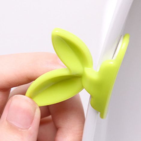 Poignée de levage pour WC avec revêtement en feuille verte, autocollante, en plastique durable, accessoire de toilette pour salle de bain (1/5)