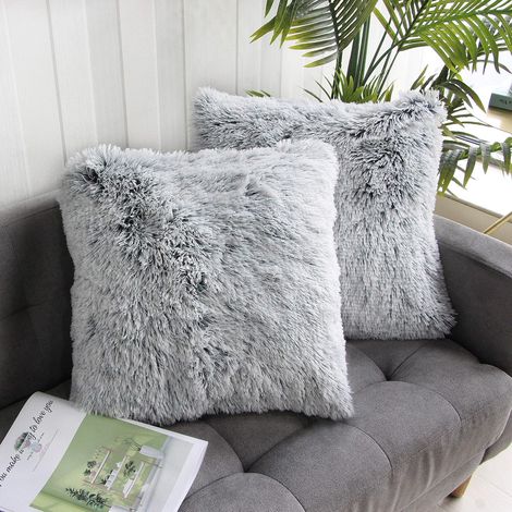 Filiyano-Lot de 2 couvertures luxueuses en fausse fourrure ultra douce pour la décoration intérieure (1/5)