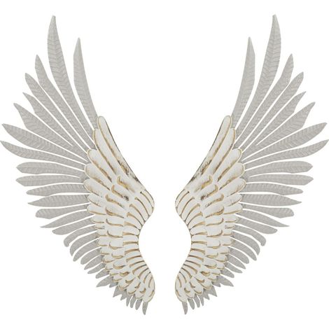 Paire d'Ailes en Métal "Natural" 104cm Blanc Lavé (1/5)