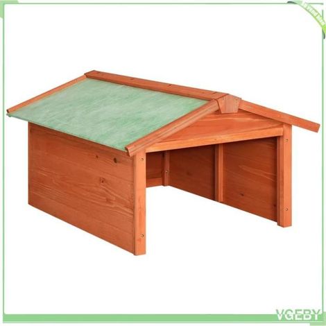 Garage de tondeuse à gazon - FAFEICY - 170878 - Bois de sapin massif - 72x87x50 cm - Imperméable (1/5)