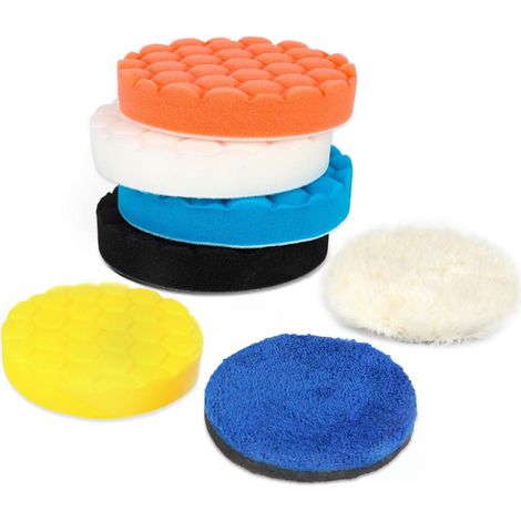 7 Pièces Polissage Pad 125mm Disque Polissage Kit pour Ponçage Polissage Cirage (1/5)