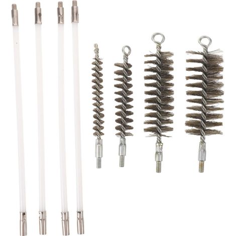 Lot de 4 brosses nettoyage conduits cheminée à tige filetée (1/5)