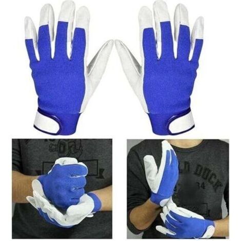 Gants De Soudage, Gant en Cuir Résistant À La Chaleur pour Soudeur Tig/Griller/Barbecue/Four/Cheminée/Poêle À Bois, Gants de Jardinage de Protection du Travail (1 Paires) (1/4)