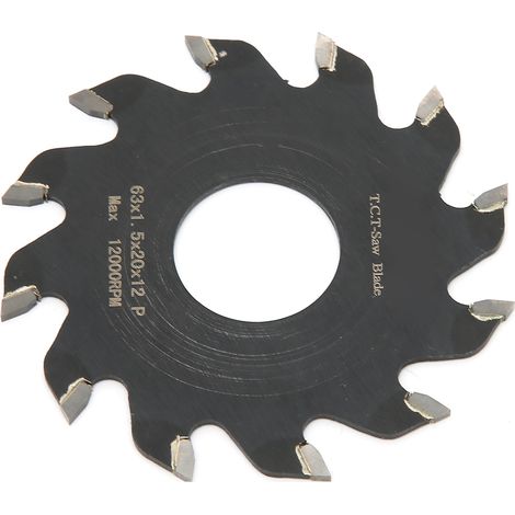 Lame de scie à rainurer 63 x 1,5 x 20 x 12 mm en alliage durable pour la découpe du bois, du plastique, du métal et des carreaux (1/5)