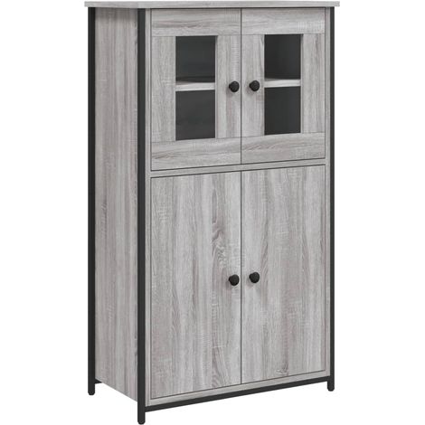 Buffet,Bahut,Meuble de Rangement haut sonoma gris 62x32x106,5 cm bois d'ingénierie CFW20957 (1/5)