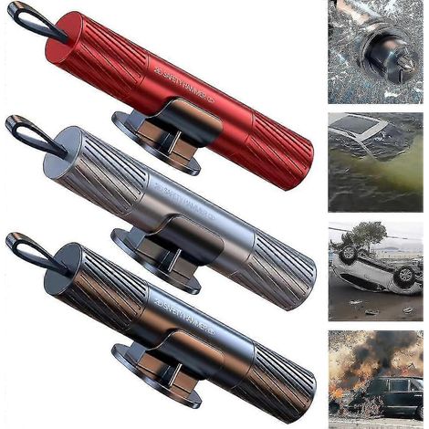 Marteau de sécurité, nouveau marteau de sécurité 2024, brise-vitre sous-marin, marteau de voiture, coupe-ceinture de sécurité, brise-vitre, outil d'évacuation d'urgence KDO-AquaForge