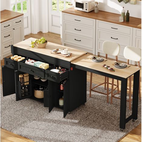 Mueble cocina con encimera extensible y cajones OKMYHOME (1/5)
