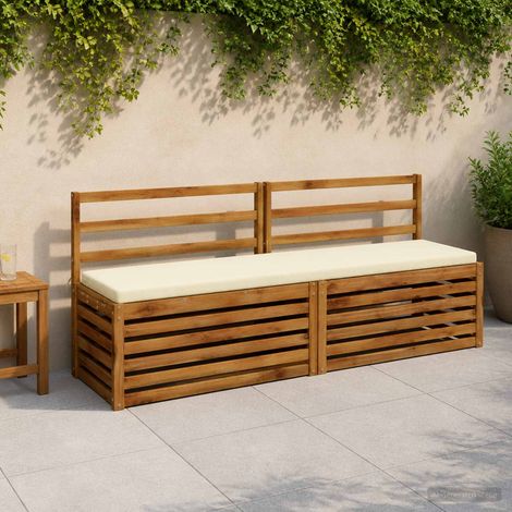 vidaXL Coussin de banc SOEST 100 % polyester Crème 170 x 40 x 5 cm (1/5)