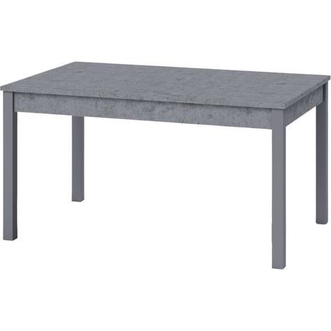 Tavolo pranzo allungabile grigio cemento in legno nobilitato cm 80x120-160 (1/2)