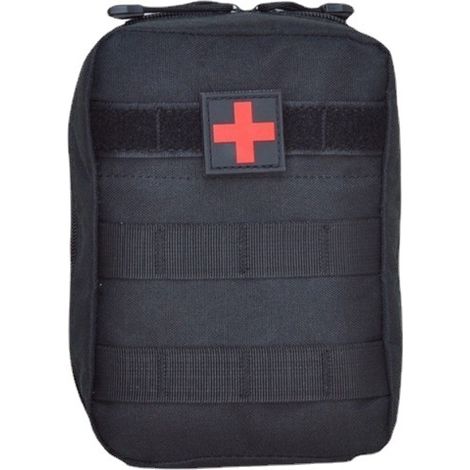 Trousse de premiers soins militaire tactique sac sac médical boîte trousse de survie d'urgence thérapie camping en plein air randonnée camping airsoft voyage 1pc noir (1/2)
