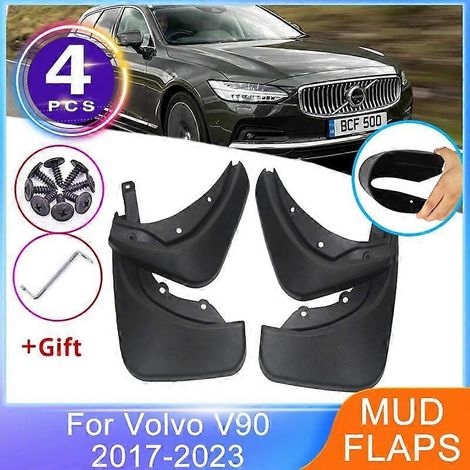 4-teiliges Set Schmutzfänger vorne und hinten für Volvo V90 2017–2023 – Schmutzfänger, Kotflügel-Spritzschutz, Radlaufschutz, Zubehör, Styling