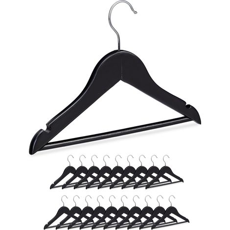 Black wooden kids coat hangers