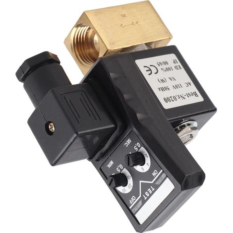 Vanne de purge électronique temporisée, vanne de purge automatique pour compresseur d'air et séchoir 110 V (1/5)