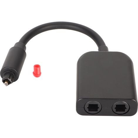 Répartiteur optique à 6 cœurs, 1 entrée, 2 sorties, convertisseur audio à fibre optique mâle-femelle, compatible avec le lecteur CD PS3 One S. (1/5)