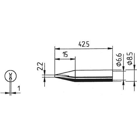 Ersa 842 CD Panne de fer à souder forme de burin Taille de la panne 2.2 mm Contenu 1 pc(s)