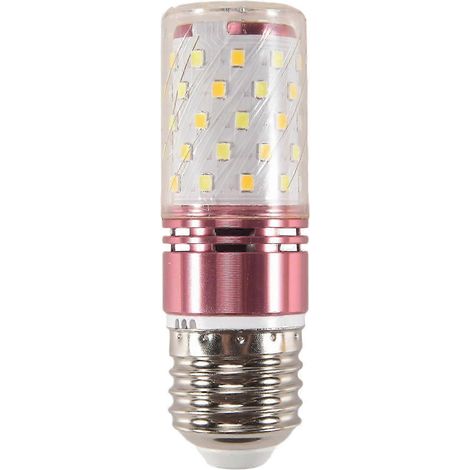 Ampoule LED SMD intégrée à trois températures de couleur, culot E27, AC85V-265V, lumière blanc chaud, haute luminosité, petite ampoule LED à économie d'énergie, 12 W (1/5)